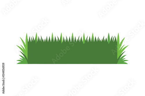 Vibrant Green Grass Border Illustration Nature's Lush Embrace
