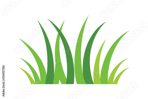 Simple Grass: A vibrant illustration showcases the essence of nature with elegant, stylized grass blades, radiating freshness and the simple beauty of life.
