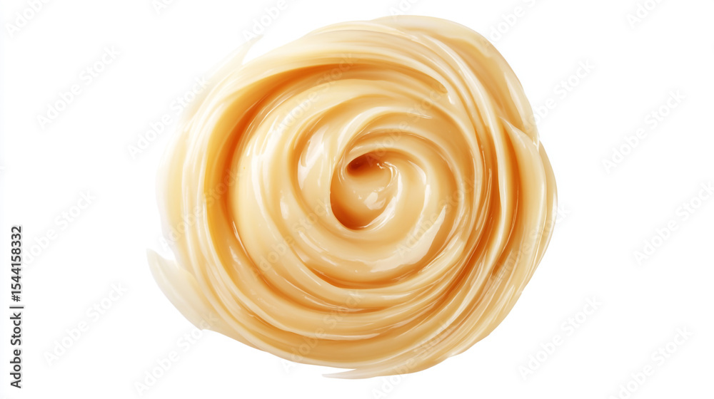 Creamy swirl of mayonnaise on white background, isolated image Creamy swirl of mayonnaise on white background, isolated image