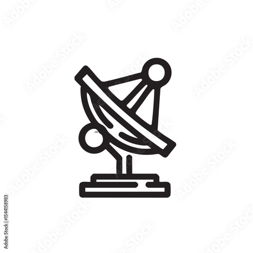Unique satellite dish design for communication technology display