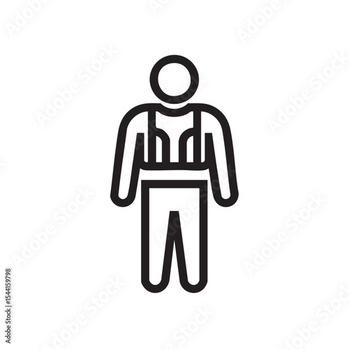 Safety harness for construction worker in action and design use