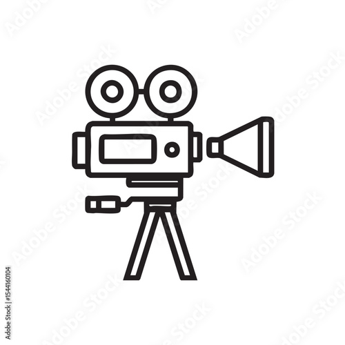 Classic video camera on tripod showcasing vintage filmmaking concept