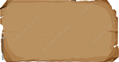 Vintage aged paper texture with torn ripped edges. Old antique paper or parchment background