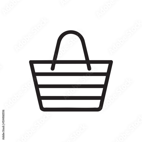 Simple striped shopping bag design for casual use