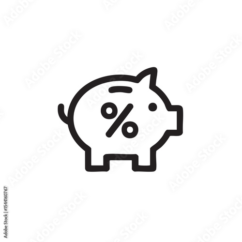 Saving money with a piggy bank symbol for financial awareness