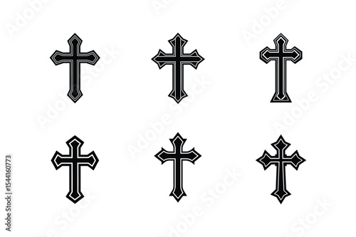 cross silhouette vector illustration