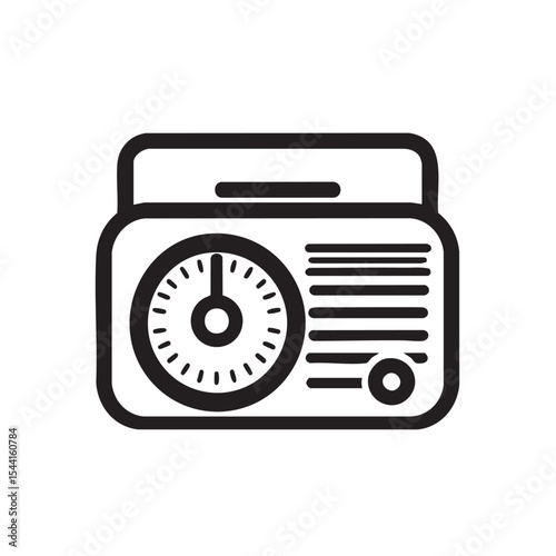 Vintage radio model for retro music events and themed parties