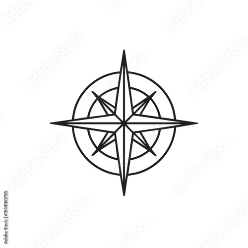 Directional compass design for travel enthusiasts and adventure lovers