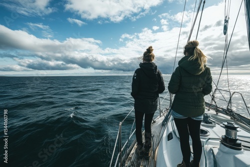 Two Women Enjoying a Sailing Trip