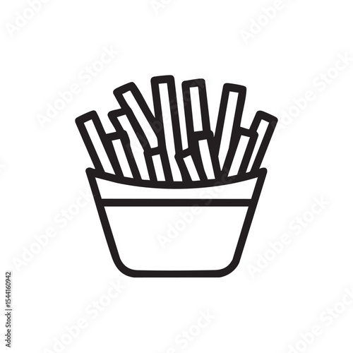 Tasty fries ready to enjoy at the fast food spot