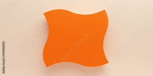Orange and white human body symbol in 3D illustration on an orange background