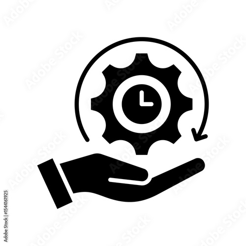 Time Management glyph icon