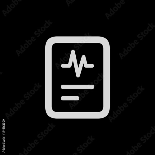 Outlined ECG Report Icon