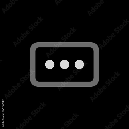 Outlined Rectangle with Ellipsis Icon