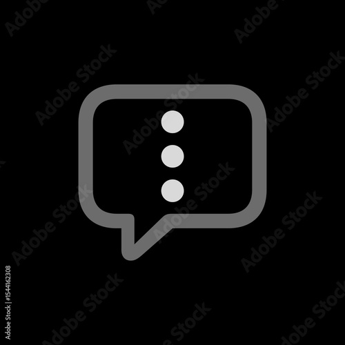 Outlined Bubble with Vertical Ellipsis Icon