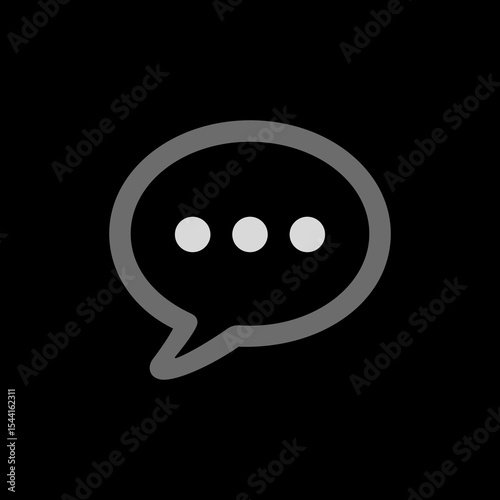Outlined Message with Ellipsis Icon