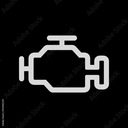 Outlined Engine Icon