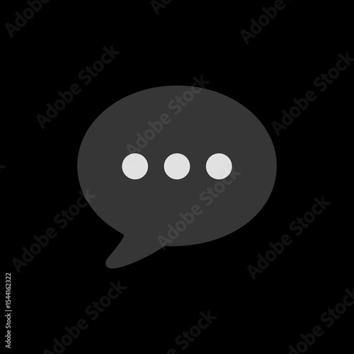 Filled Message with Ellipsis Icon