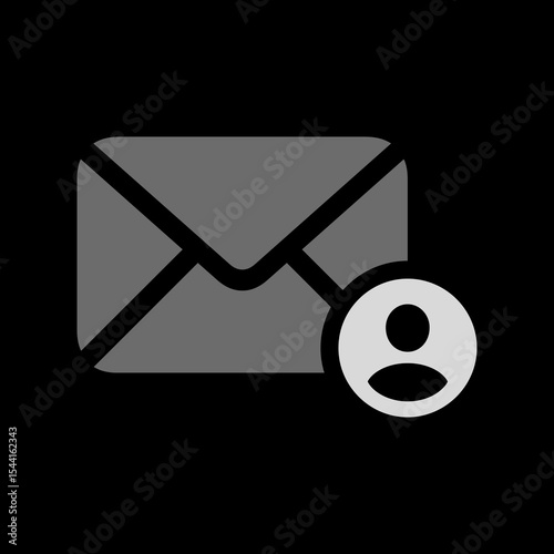 Filled Envelope with Person Icon