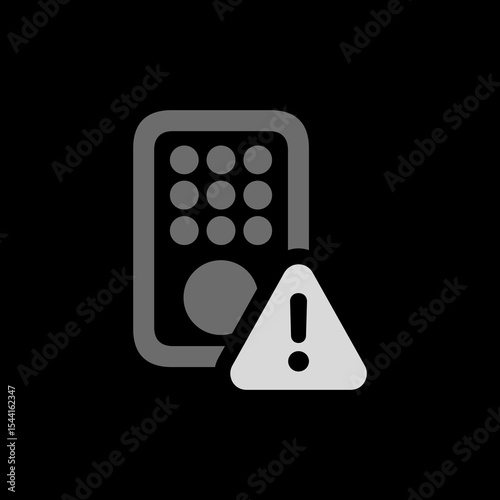 Outlined Entry Keypad Warning Icon