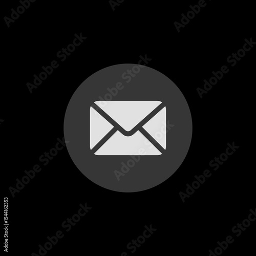 Filled Circle Envelope Icon
