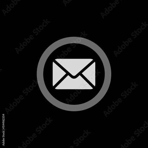 Outlined Circle Envelope Icon
