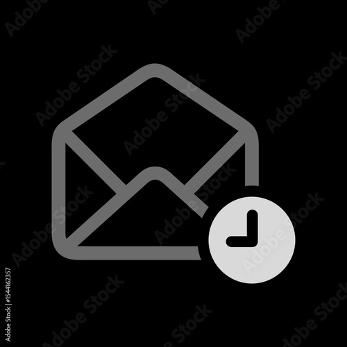Open Envelope with Clock Icon