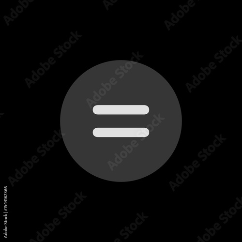 Filled Circle Equal Sign Icon