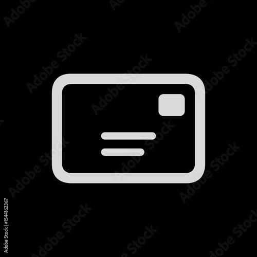 Outlined Front-View Envelope Icon