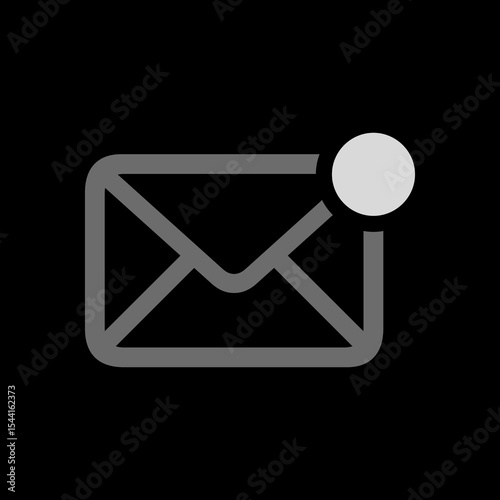 Outlined Envelope with Badge Icon