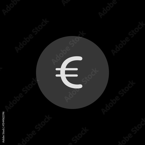 Filled Circle Euro Icon