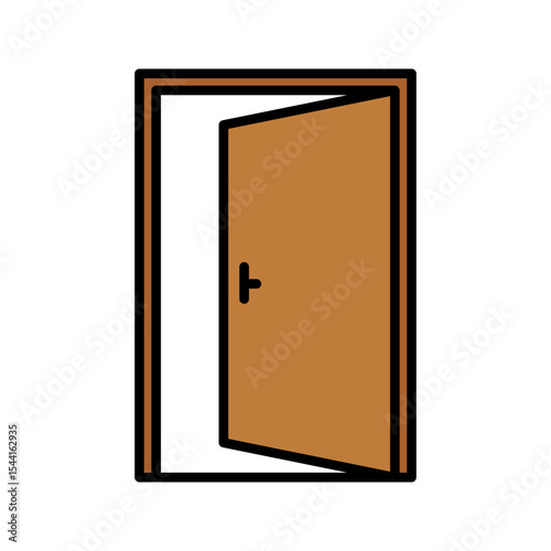Open door line icon set. Login, logout, register, password, vip entrance, key, lock, exit minimal vector illustrations. Simple outline signs for web application. 30x30 Pixel Perfect. Editable Strokes.