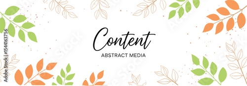 Pastel pink floral background with leafy branches. Design for beauty, cosmetics, wedding, floristry, skin care.