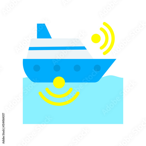 Hydrographic Survey flat color icon