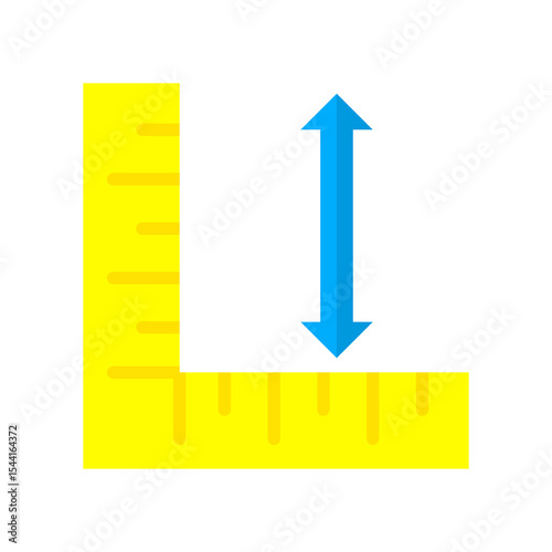 Vertical flat color icon
