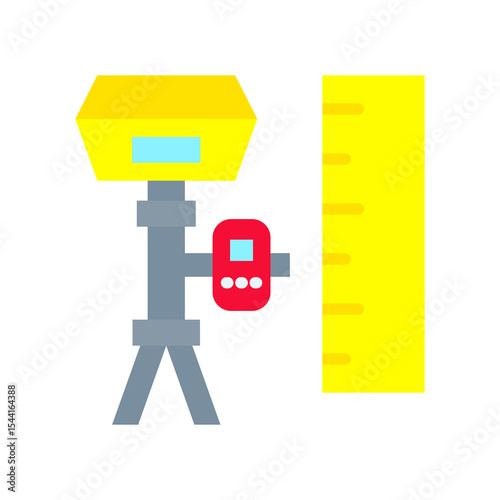 Geodetic flat color icon