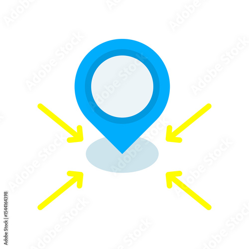Coordinate flat color icon