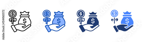Funding icon sheet multiple style collection