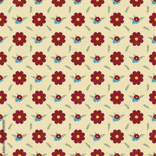 seamless pattern with flowers
