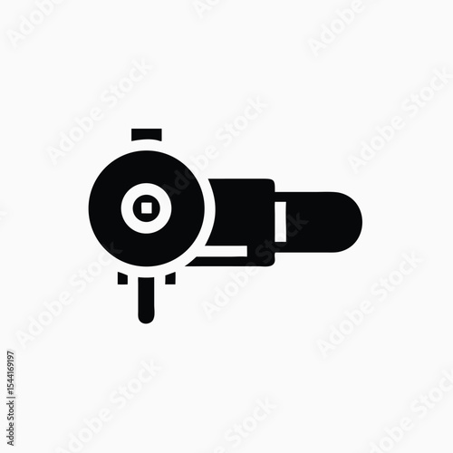 angle grinder icon fully editable vector template