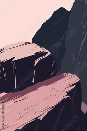 Stone, Rocks, Mountain Peak, Road, Moon, Sky, Sunset, Tree, Branches, Success, Business, Mountain, Road, Flowers, Mindset, Artwork, Vector