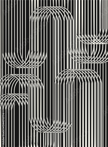 Minimilist alternating black and white vertical and diagonal stripes creating a repeating pattern design element vector