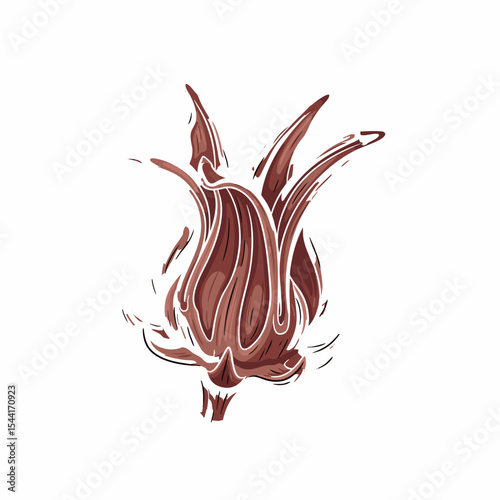vector clip art dried Dried Hibiscus Flower