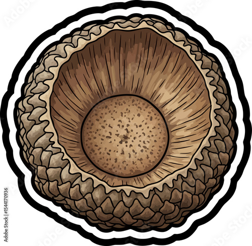vector clip art dried Dried Acorn Cap
