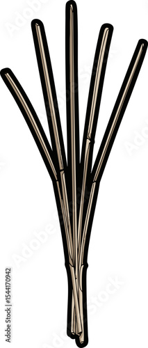 vector clip art dried Dried Reed Bunch