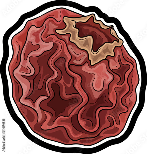 vector clip art dried A Single Dried Cranberry