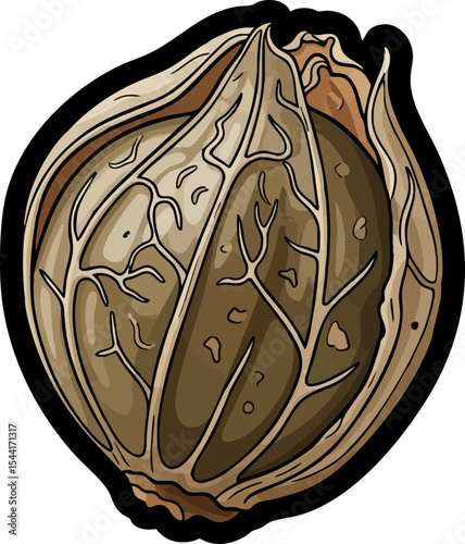 vector clip art dried A Single Dried Caper