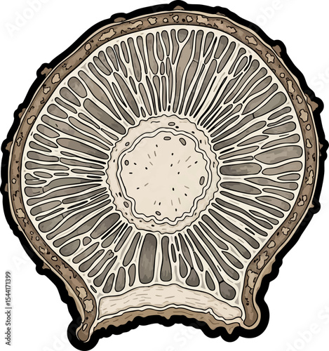 vector clip art dried Dried Fern (Cross-section)