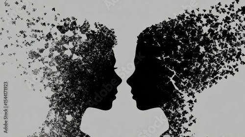 Broken Heart Silhouettes Depict the Emotional Turmoil and Sadness of a Breakup in a Unique Artistic Representation