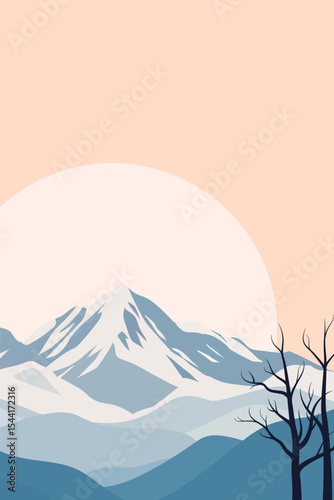 Tree, Stone, Rocks, Mountain Peak, Road, Moon, Sky, Sunset, Success, Business, Mountain, Road, Mindset, Artwork, Vector